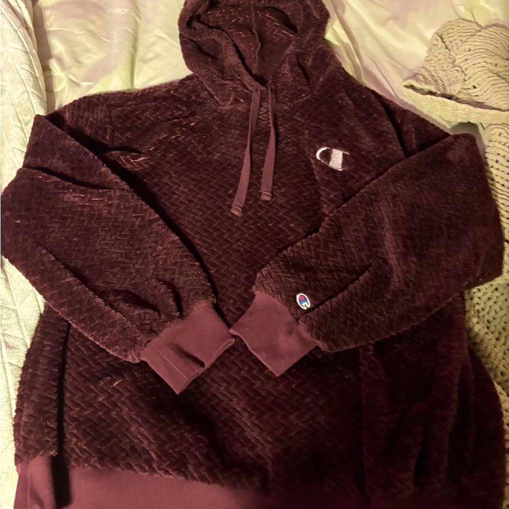 Burgundy champion hoodie